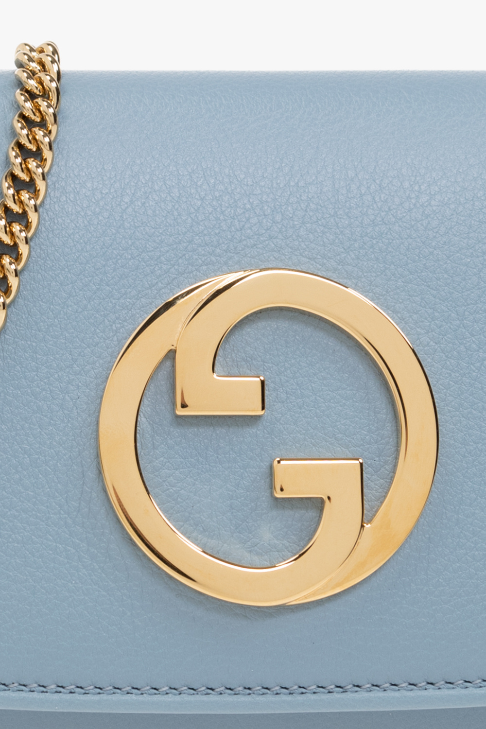 Light blue 'Blondie' leather wallet on chain Gucci - Gucci